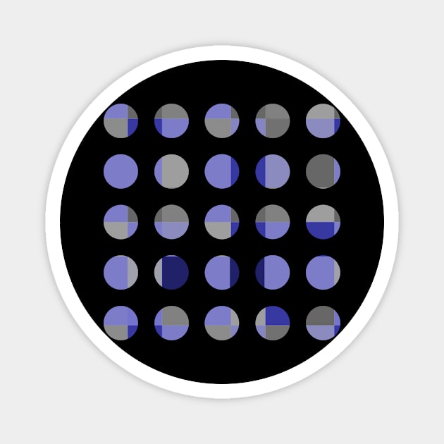 Abstract Geometric Blue Dots Pattern Magnet by DazzlingApparel